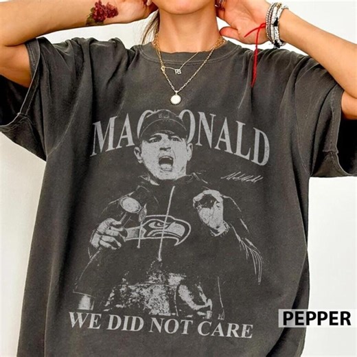 Mike Macdonald We Did Not Care Football Shirt, Mike Macdonald Shirt, S Mike Macdonald "we Did Not Care" T-shirt - Etsy