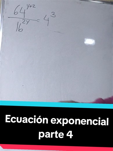 Aprenderas a resolver una Ecuación exponencial #matematica #ecuacionexponencial #math #matematicasfaciles