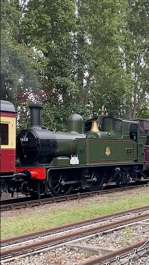 GWR 14xx 1450 running with 2 auto coaches (the Didcot Railway Centre)￼