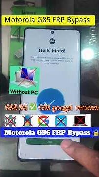 Motorola G85 FRP Bypass moto G96 FRP Bypass 🔒 without PC Google account remove 💯 new update 2026