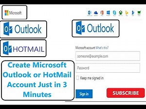 How To Create A Microsoft Outlook or Hotmail Account Free | Outlook or Hotmail account in 3 minutes.