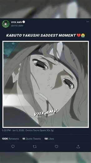 Kabuto Yakushi A Memory's of Mother's death 😭 Broken heart 💔 Edit - ‪@V11XAMV‬