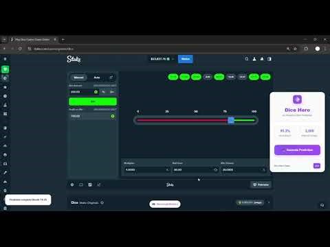 $100 to $39k WITH Stake Dice Predictor