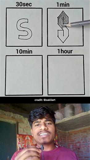 How to Draw 3D alphabet S