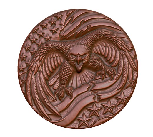 Eagle With American Flag 3D Model STL, CNC Router, Laser Engraving (digital Download) - Etsy