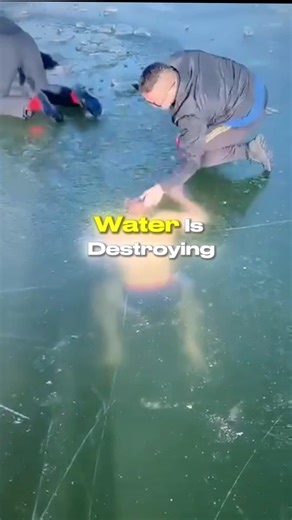 The Scariest Ice Swim Goes WRONG! 😱 #shorts