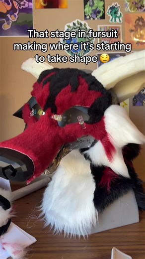 Every time I want to take a break I get re-inspired by my own progress lol . . . . #furry #furries #fursuit #animaljamfursuit #fman122