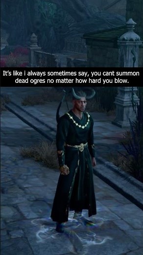 What companions say when sounding the horn after the ogres die #baldursgate3 #bg3 #shorts #dnd