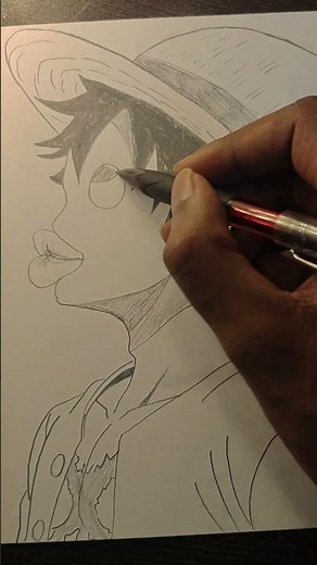 drawing Luffy side view #shorts #onepiece #luffy #anime #drawing