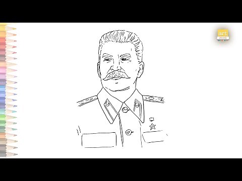 Joseph Stalin drawing easy | How to draw Stalin step by step | portrait drawing tutorials| art janag