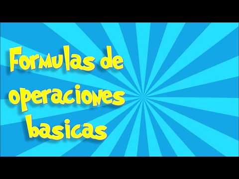 Formulas para Operaciones Básicas en Excel