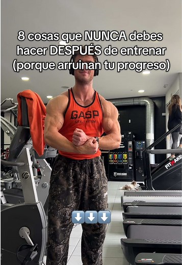 LEE LA DESCRIPCIÓN 👇👇 1️⃣ Saltarte la comida post-entreno 🍽️ Después de entrenar tu músculo está más sensible a recibir nutrientes. Si no comes proteína carbohidratos, pierdes la mejor ventana para recuperar, reducir cortisol y empezar a construir tejido nuevo. 2️⃣ Tomar un batido… y no comer nada más 🥤 Un batido NO es suficiente. Necesitas carbohidratos para reponer glucógeno y permitir que la proteína se use para reparar músculo, no para energía. 3️⃣ Hacer cardio intenso justo después 🏃‍♂