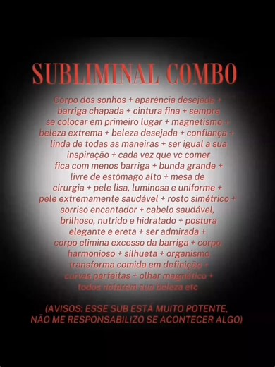 SUBLIMINAL: Combo . . Contém: - 100M de affs - affs anatômicas - boosters - magia - mantra - acelerador - frequências - método script - barulho de chuva - ruído rosa etc . obs: tem mais benefícios, porém n consegui colocar tudo no vídeo tags: #lds #nevillelongbottom #viral #fyp #creatorsearchinsights @tiktok creators