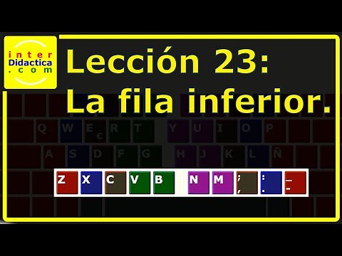 Lesson 23: The Bottom Row. Free Typing Course from interDidactica.com