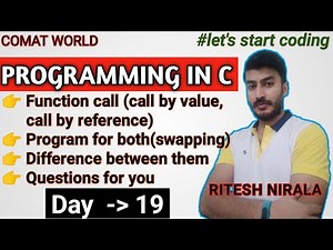 Function Call In C || Day - 19 ||