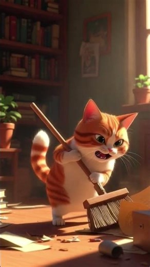 Angry cat don't like to work 🤬🥺 #studywithmeandmycat #funnyanimal #luxuryyachtlife #funnycat #cute