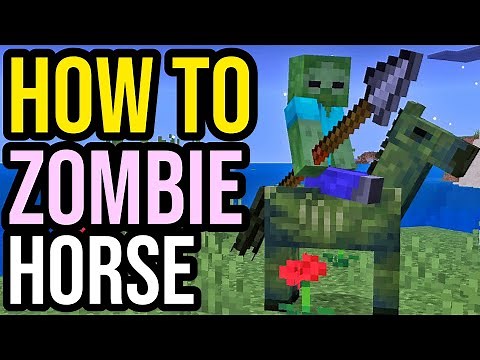 How To Get & Use Zombie Horse In Minecraft Survival Mode! - Bedrock & Java!