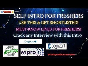 Self Introduction in Interview | Freshers Must Watch!