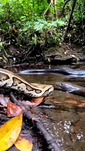 744K views · 3.1K reactions | Python vs Electric Eel 勞⚡️ #animals #wildlife | Riteek Kashyap | Facebook