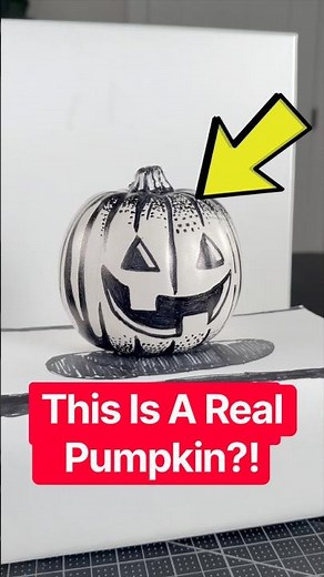 How To Paint A Real 2D Pumpkin 🎃 Easy! #halloween #spookyseason #diy