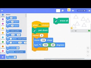Draw a Triangle (CodeMitra /Scratch /Pictoblox)