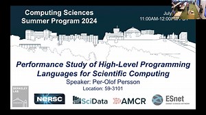 CSSP 2024 0702 Peformance Study of High-level Programming Languages for Scientific Computing