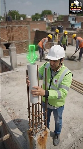 🤨 छत के ऊपर कॉलम के सरिये खुले हैं? तुरंत ये करो! 🚨 #CivilEngineering #ConstructionTips #Shorts