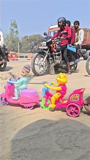 mini RC Vespa scooter and bicycle 🚲 Control testing and review dumper truck loader UNBOXING