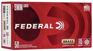 FEDERAL 9MM 115GR FMJ 50RD/BOX