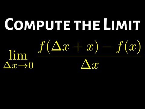 How to Compute a Limit with Delta x and a Fraction (Difference Quotient and Derivative of 1/(x + 3))