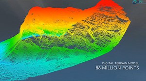 Digital Terrain Model of Mountain Created by a Drone
