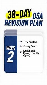DSA Revision Plan For 2026 Jobs [30 Days]