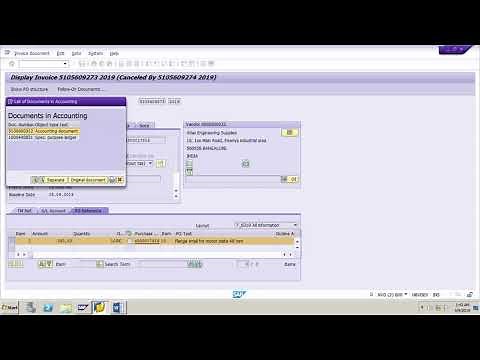How to cancel a Invoice Document for a Purchase Order in SAP MM ECC6/S4 Hana