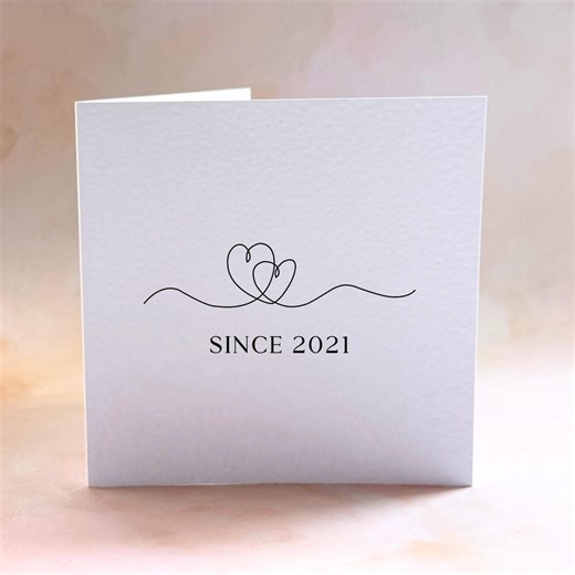 Personalised Anniversary Card, Together Since Year Card - Etsy