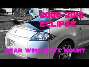 Quick and easy wing mounting on eclipse! (spoiler)