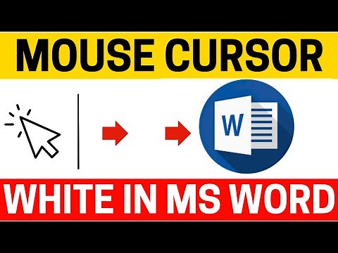 🔥 Fix: Mouse Cursor Turns White When Typing in MS Word – Quick Solution!