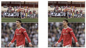 Live Streaming MU Vs Atletico, Ronaldo Tak Main, Tertawakan Ulah Suporter yang Pajang Spanduk - Tribunnews.com