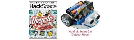 HackSpace Magazine Issue 53: Review: Adafruit Smart Car Cutebot Robot @HackSpaceMag
