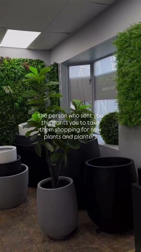 The person who sent you this wants you to take them shopping for new plants and planters