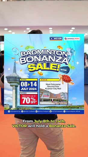 VICTOR Bonanza Sale: Exclusive Badminton Deals in Kuantan City Mall