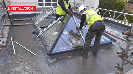 Skypod Lantern Roof Installation