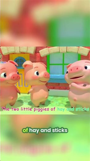 Wolf Burns Tail! Three Pigs' Brick House Wins! #shorts