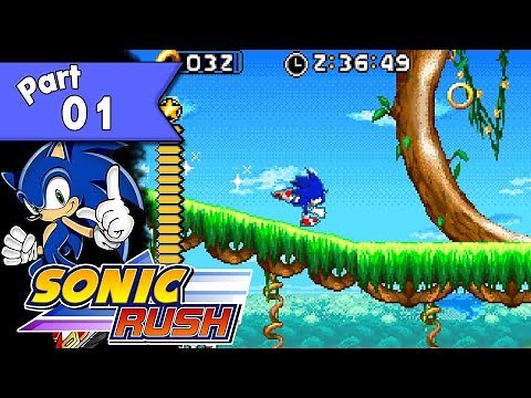 Sonic Rush walkthrough (w/ commentary) Part 1 - Leaf Storm Zone!