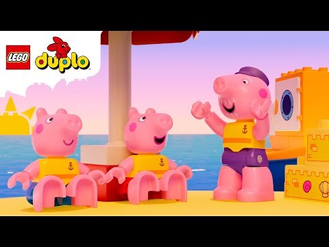 Fun at the Beach with Peppa Pig and George! 🐚 🏖️🐠| Peppa Pig Tales | LEGO® DUPLO | LEGO® Little Ones