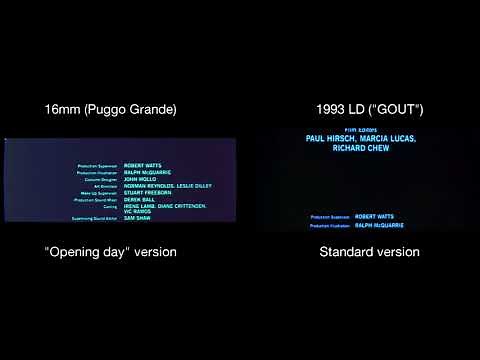 Star Wars (1977) - End Credits Comparison