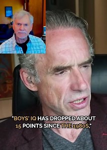 Warren Farrell, Ph.D., makes the case that the decline in boys IQ over the past 30 years - 15 points in total - is linked to fatherlessness. 1 in 3 boys in the UK and the US grow up without a present father. Boys are 50% more likely to fail than girls in the basic proficiency in any of the three core subjects: Reading, Math, and Science. To hear us talk more in-depth about these topics, click here: https://www.youtube.com/watch?v=IpPr5i1aHjE Recorded 05/25/2021. | Dr Jordan B Peterson