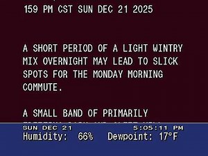 WeatherSTAR 4000 - Minneapolis, MN (w/ Red Scroll) - 12/21/2025