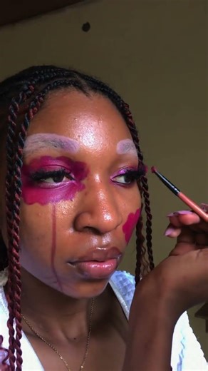 Pink rose make up 💕🤭 #creative #makeup #beautiful ##makeupartist #makeuptutorial