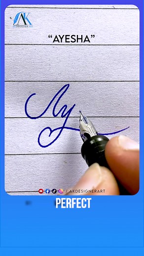 Ayesha's Beautiful Cursive Writing Tutorial