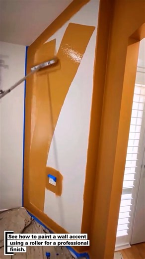 Painting a Wall Accent with a Roller
